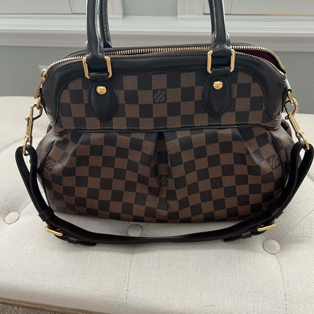 Louis Vuitton Trevi Handbag Damier PM Brown Satchel